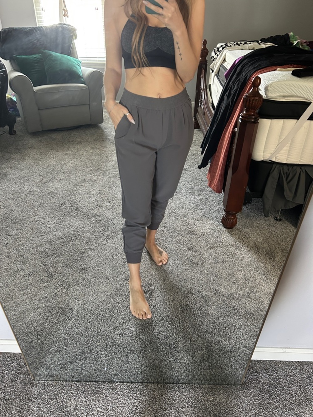 Joie Charcoal Gray Track Jogger Pants